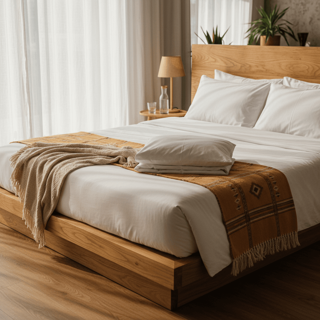 Clean, comfortable bedroom space